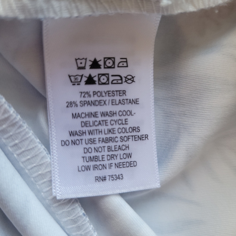 ​Tommy Bahama Golf Tropical Floral Quarter Zip Pullover Long Sleeve White Blue - Picture 10 of 11